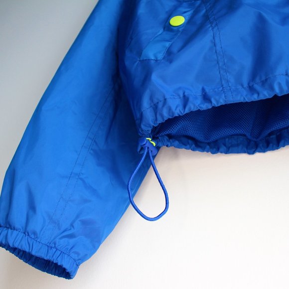 U.S. Polo Assn. Hooded Blue & Yellow Rain Jacket - Picture 7 of 8